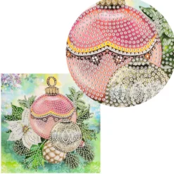 Diamond-Painting-Grußkarte, Baumschmuck, 16cm x 16cm, inkl. Zubehör