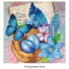 Diamond-Painting-Grußkarte, Blaue Ostereier in Nest, 16cm x 16cm, inkl. Zubehör