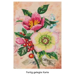 Diamond-Painting-Grußkarte, Christrosen, 11,5cm x 16,5cm, inkl. Zubehör