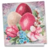 Diamond-Painting-Grußkarte, Eier im Nest mit Blumen, 16cm x 16cm, inkl. Zubehör