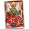 Diamond-Painting-Grußkarte, Engel mit Kerze und Amaryllis, 11,5cm x 16,5cm, inkl. Zubehör
