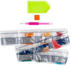 Diamond-Painting-Grußkarte, Kerzen 1, 16cm x 16cm, inkl. Zubehör