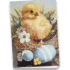 Diamond-Painting-Grußkarte, Küken im Nest, 11,5cm x 16,5cm, inkl. Zubehör