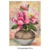 Diamond-Painting-Grußkarte, Magnolie in Vase 1, 11,5cm x 16,5cm, inkl. Zubehör