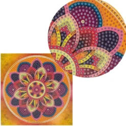 Diamond-Painting-Grußkarte, Mandala 5, 16cm x 16cm, inkl. Zubehör