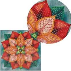 Diamond-Painting-Grußkarte, Mandala 3, 16cm x 16cm, inkl. Zubehör