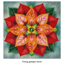 Diamond-Painting-Grußkarte, Mandala 3, 16cm x 16cm, inkl. Zubehör