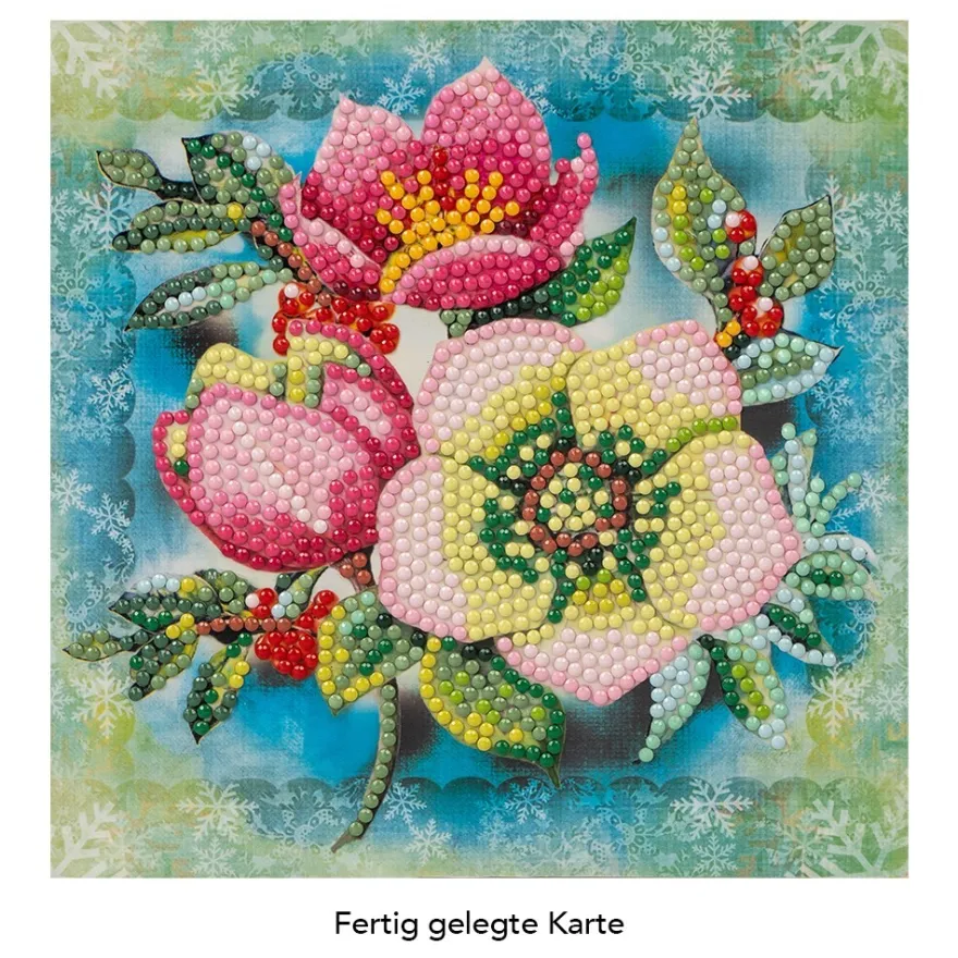 Diamond-Painting-Grußkarte, Mandala 4, 16cm x 16cm, inkl. Zubehör