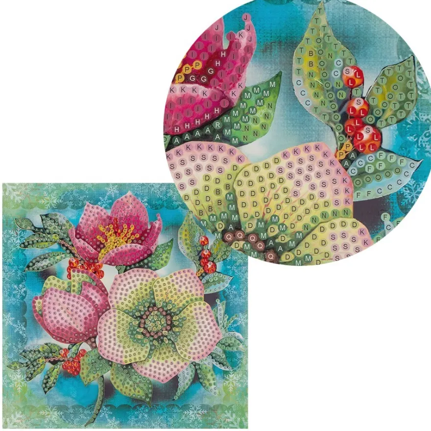 Diamond-Painting-Grußkarte, Mandala 4, 16cm x 16cm, inkl. Zubehör