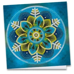Diamond-Painting-Grußkarte, Mandala 4, 16cm x 16cm, inkl. Zubehör