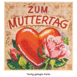 Diamond-Painting-Grußkarte, Muttertag, 16cm x 16cm, inkl. Zubehör