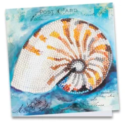Diamond-Painting-Grußkarte, Nautilus, 16cm x 16cm, inkl. Zubehör