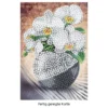 Diamond-Painting-Grußkarte, Orchideen, 11,5cm x 16,5cm, inkl. Zubehör