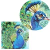 Diamond-Painting-Grußkarte, Pfau, 16cm x 16cm, inkl. Zubehör