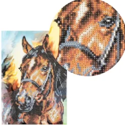 Diamond-Painting-Grußkarte, Pferd, DIN A4, inkl. Zubehör