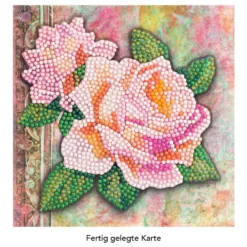 Diamond-Painting-Grußkarte, Rose 5, 16cm x 16cm, inkl. Zubehör