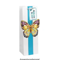Diamond-Painting-Grußkarte, Schmetterling, 16cm x 16cm, inkl. Zubehör