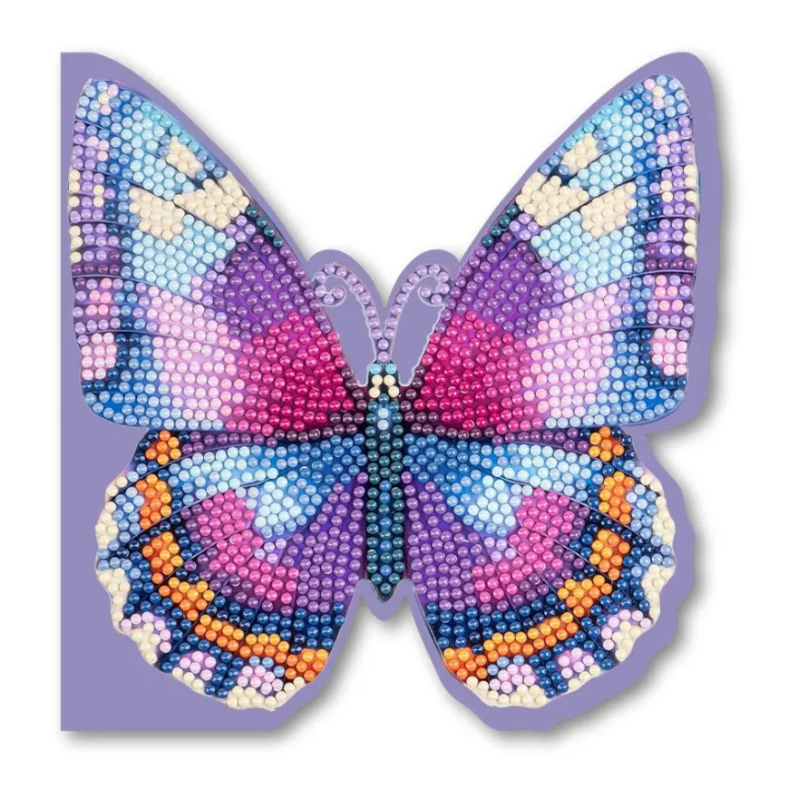 Diamond-Painting-Grußkarte, Schmetterling 3, inkl. Einleger & Umschlag