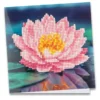 Diamond-Painting-Grußkarte, Seerose, 16cm x 16cm, inkl. Zubehör