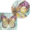 Diamond-Painting-Grußkarte, Strass, Schmetterling, 16cm x 16cm, inkl. Zubehör