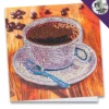 Diamond-Painting-Grußkarte, Strass, Kaffeetasse, 16cm x 16cm, inkl. Zubehör