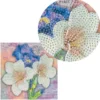 Diamond-Painting-Grußkarte, Strass, Lilien und Iris, 16cm x 16cm, inkl. Zubehör