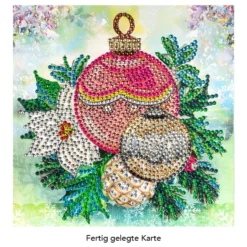 Diamond-Painting-Grußkarte, Strass, Baumschmuck, 16cm x 16cm, inkl. Zubehör