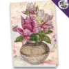 Diamond-Painting-Grußkarte, Strass, Magnolie in Vase 1, 11,5cm x 16,5cm, inkl. Zubehör