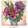Diamond-Painting-Grußkarte, Strass, Anemonen in Vase, 16cm x 16cm, inkl. Zubehör