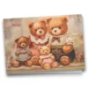 Diamond-Painting-Grußkarte, Teddyfamilie, 16,5cm x 11,5cm, inkl. Zubehör