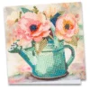 Diamond-Painting-Grußkarte, Vintage Blumenstrauß 5, 16cm x 16cm, inkl. Zubehör