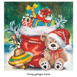 Diamond-Painting-Grußkarte, Weihnachtsgeschenke, 16cm x 16cm, inkl. Zubehör