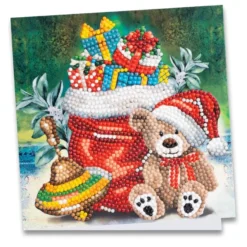 Diamond-Painting-Grußkarte, Weihnachtsgeschenke, 16cm x 16cm, inkl. Zubehör