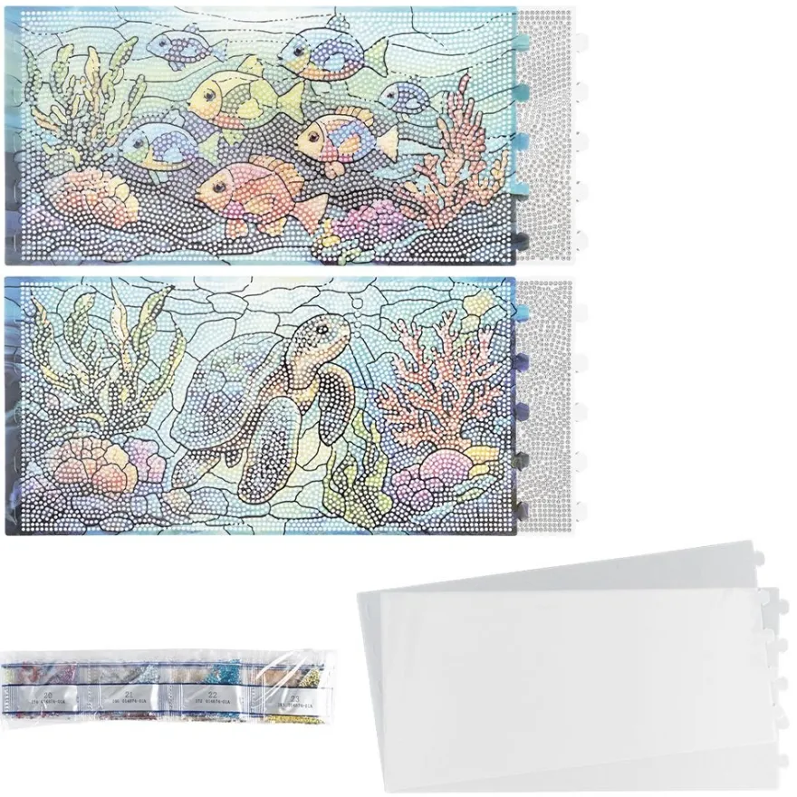 Diamond-Painting-Lampenfolien, Maritim 2, 32,5cm x 16cm, inkl. Transparentpapier-Zuschnitte, 2 Stück