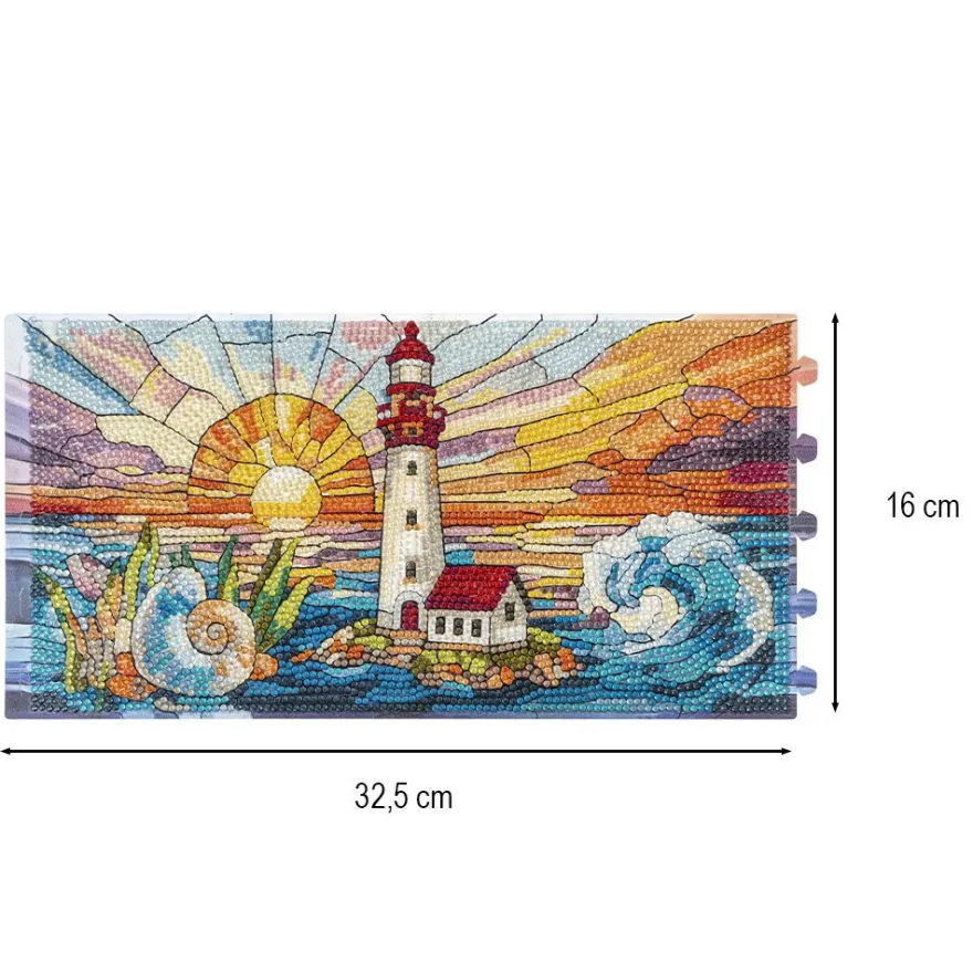 Diamond-Painting-Lampenfolien, Maritim 1, 32,5cm x 16cm, inkl. Transparentpapier-Zuschnitte, 2 Stück