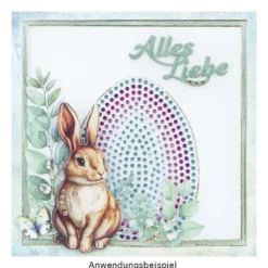 Diamond-Painting-Legevorlage, Bunte Ostereier, DIN A4