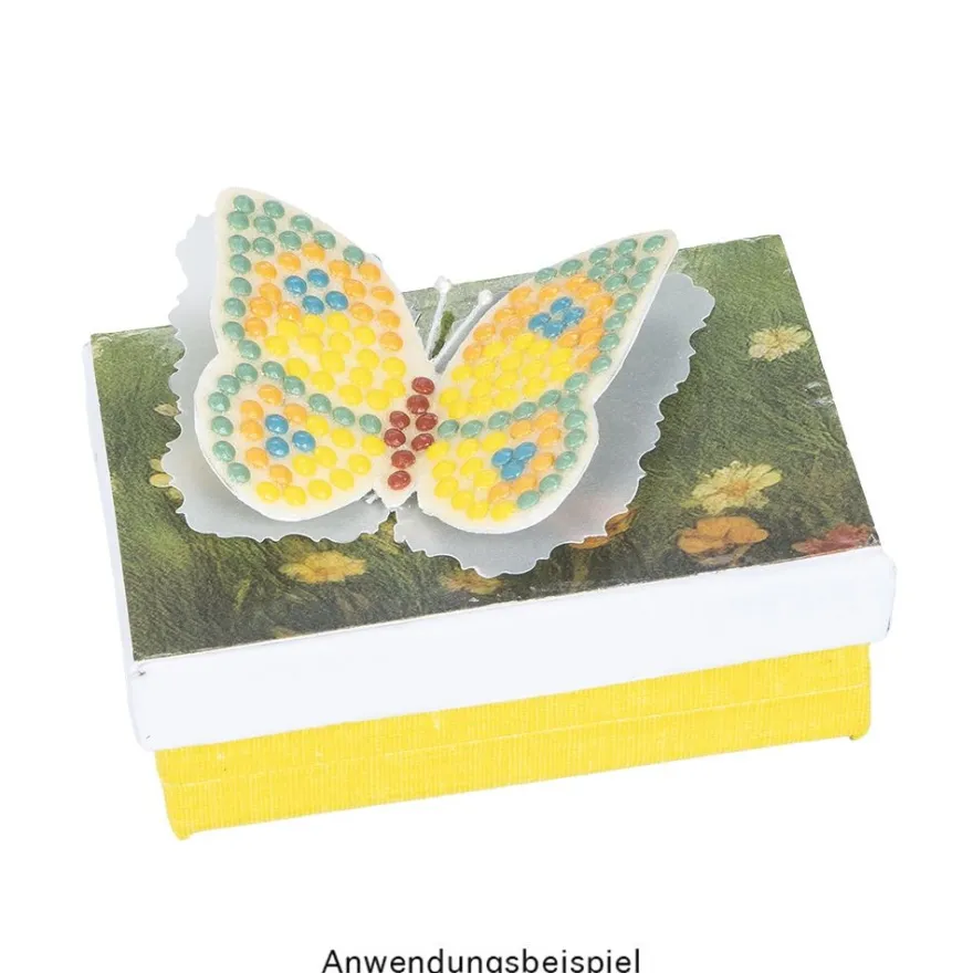 Diamond-Painting-Legevorlage, Bunte Schmetterlinge, DIN A4