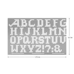 Diamond-Painting-Lineal, Buchstaben, für runde Steine, Höhe: 2,5cm