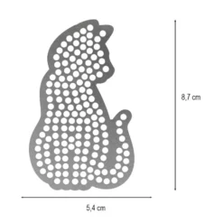 Diamond-Painting-Lineal, Katze, Motivgröße: 5,4cm x 8,7cm