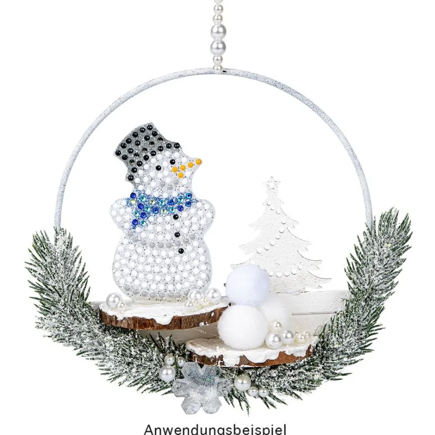 Diamond-Painting-Lineal, Schneemann, Motivgröße: 5,5cm x 8,7cm