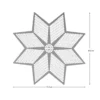 Diamond-Painting-Lineal, Stern 3, für runde Steine, Legefläche: 15,9cm x 15,9cm