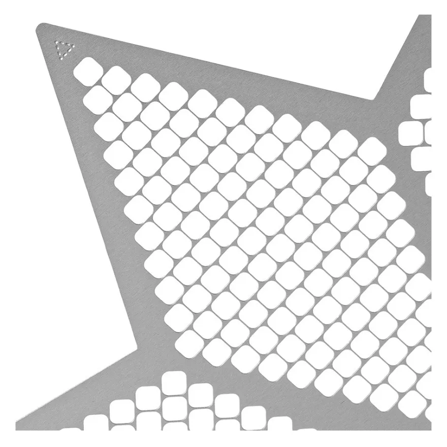 Diamond-Painting-Lineal, Stern 3, für runde Steine, Legefläche: 15,9cm x 15,9cm