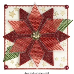 Diamond-Painting-Lineal, Stern 2, für runde Steine, Legefläche: 15,5cm x 13,6cm