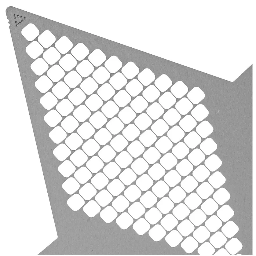 Diamond-Painting-Lineal, Stern 1, für runde Steine, Legefläche: 12,6cm x 13,3cm