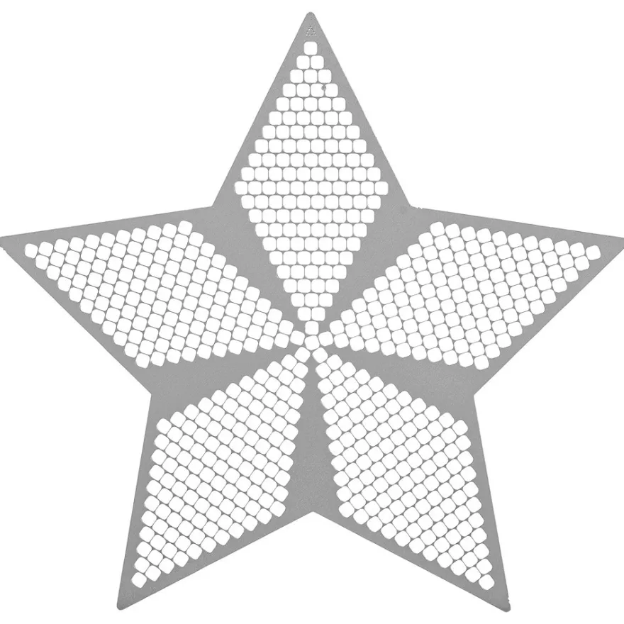 Diamond-Painting-Lineal, Stern 1, für runde Steine, Legefläche: 12,6cm x 13,3cm