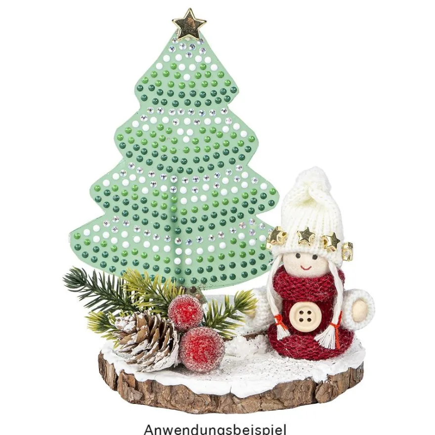 Diamond-Painting-Lineal, Tannenbaum 2, Motivgröße: 9,6cm x 12,1cm