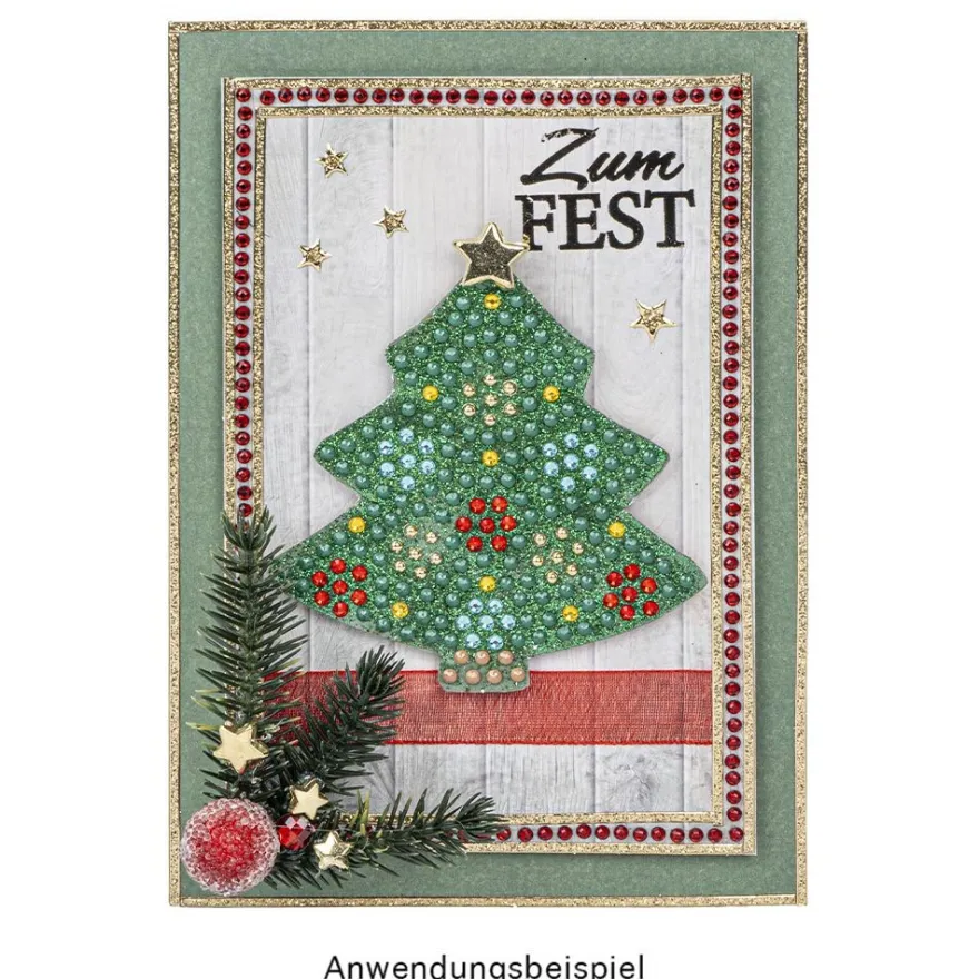 Diamond-Painting-Lineal, Tannenbaum 1, Motivgröße: 8,1cm x 8,6cm