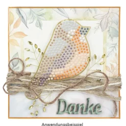 Diamond-Painting-Lineal, Vogel, Motivgröße: 14cm x 7,9cm