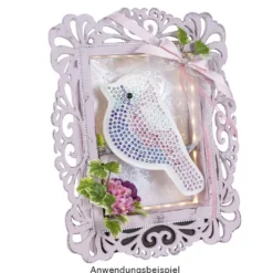 Diamond-Painting-Lineal, Vogel, Motivgröße: 14cm x 7,9cm