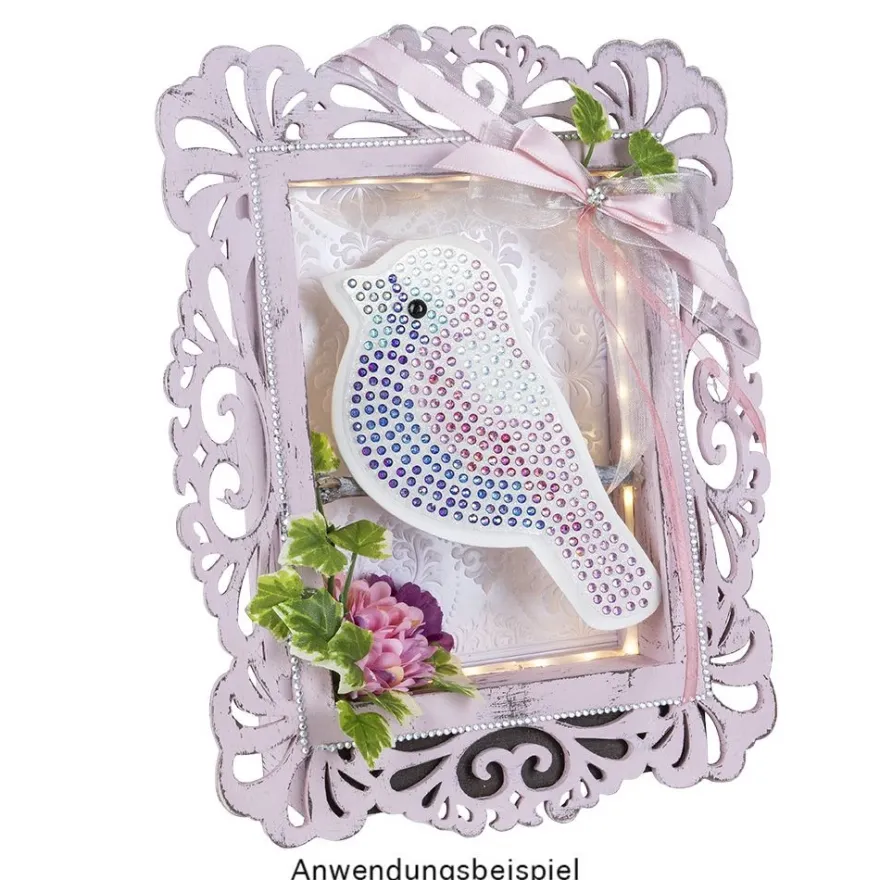 Diamond-Painting-Lineal, Vogel, Motivgröße: 14cm x 7,9cm